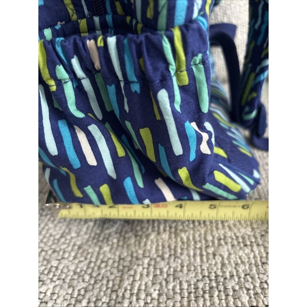 Vera Bradley Large Blue Campus Backpack Laptop Bag Katalina Showers 17”H x 12”w - Picture 10 of 10